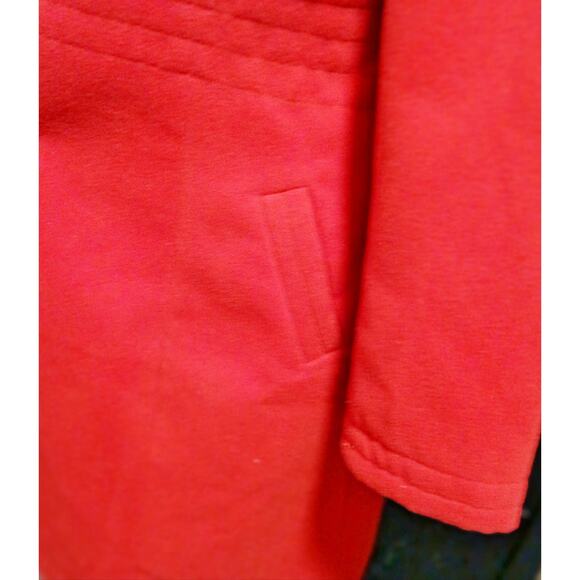 Venus Red Full High Collar Long Winter Coat - Picture 7 of 7